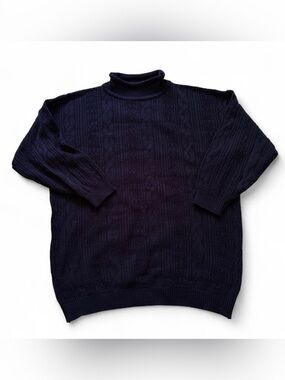 H.E.R navy blue rollneck sweater